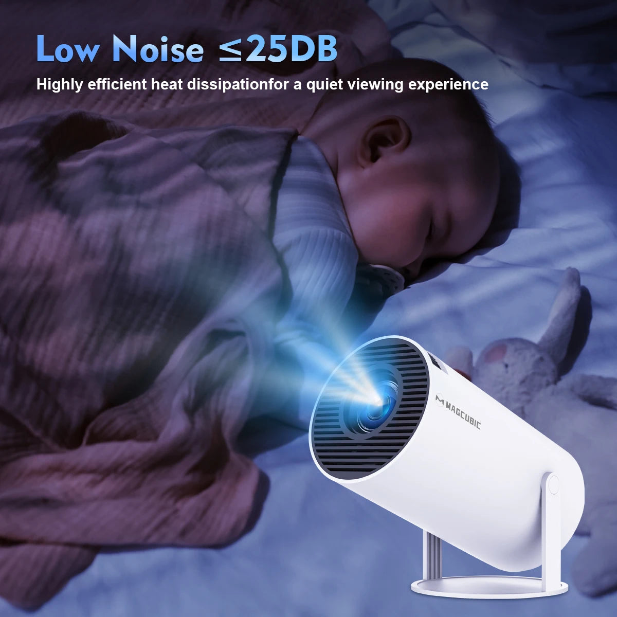 Magcubic HY300 PRO 4K Android Projector - Dual Wi-Fi 6, 260 ANSI, 1080P HD, Bluetooth 5.0, Home & Outdoor Cinema