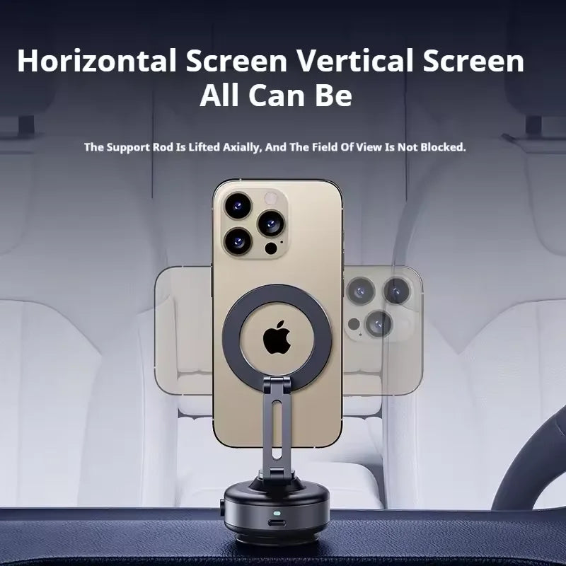 New X94 Magnetic Vacuum Adsorption Car Phone Holder 360° Rotating Strong Suction Holder for Mobile Phone Desktop Live Streaming
