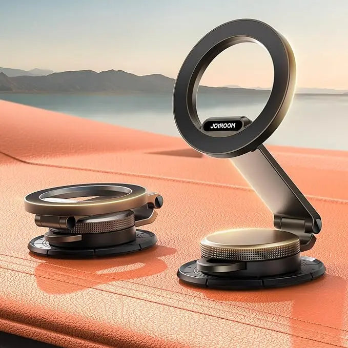 Joyroom Magnetic Car Mount All-Metal Strongest Magnet Foldable Phone Holder for Car Dashboard Tesla Phone Mount For iPhone