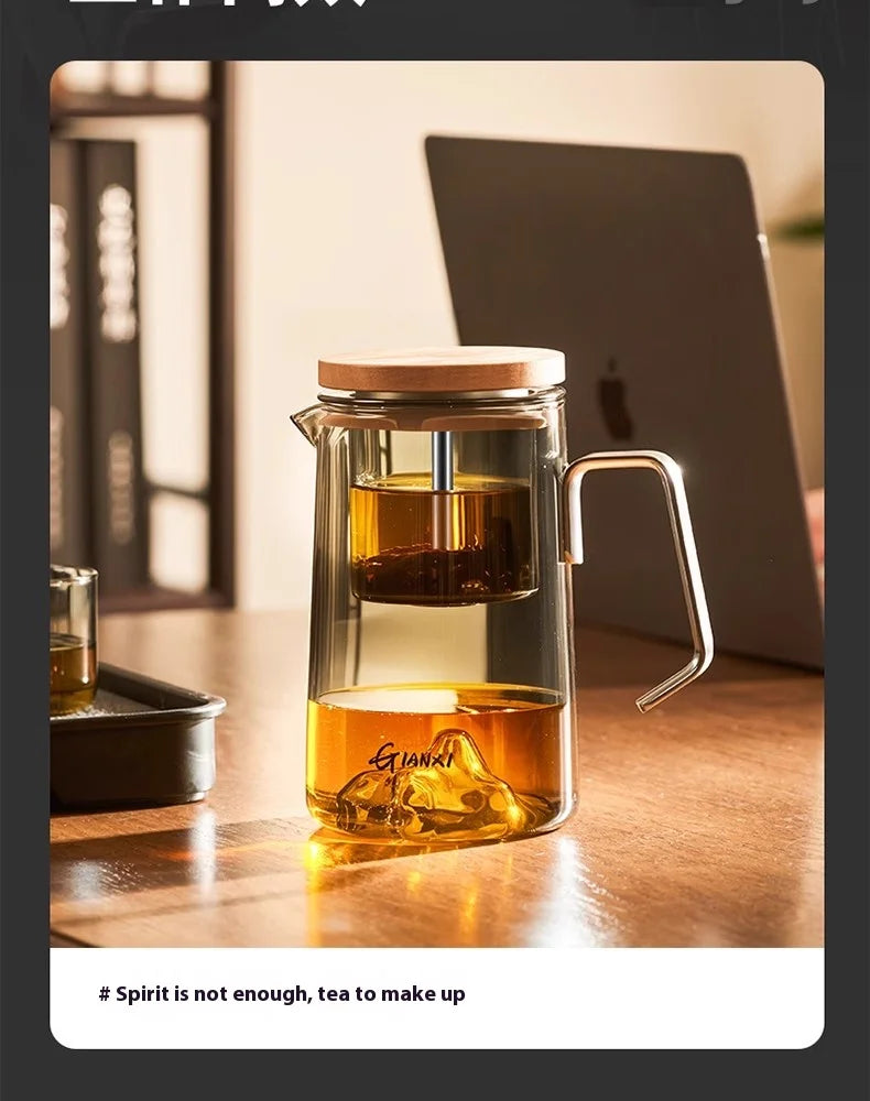 GIANXI Transparent Coffee Glass Mug – Stainless Steel Portable Handle, Drinkware for Home & Kitchen Use