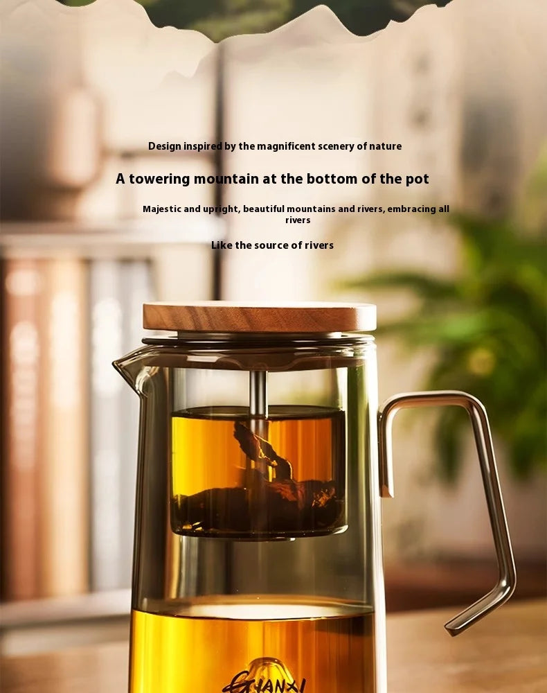 GIANXI Transparent Coffee Glass Mug – Stainless Steel Portable Handle, Drinkware for Home & Kitchen Use