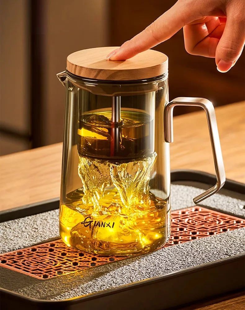 GIANXI Transparent Coffee Glass Mug – Stainless Steel Portable Handle, Drinkware for Home & Kitchen Use