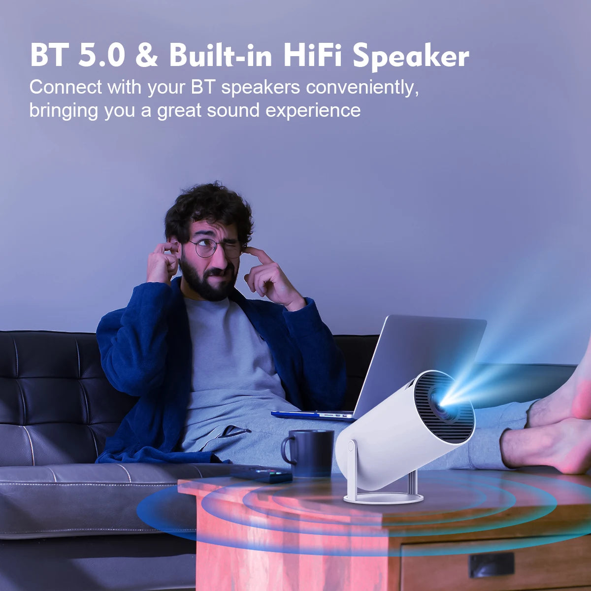 Magcubic HY300 PRO 4K Android Projector - Dual Wi-Fi 6, 260 ANSI, 1080P HD, Bluetooth 5.0, Home & Outdoor Cinema