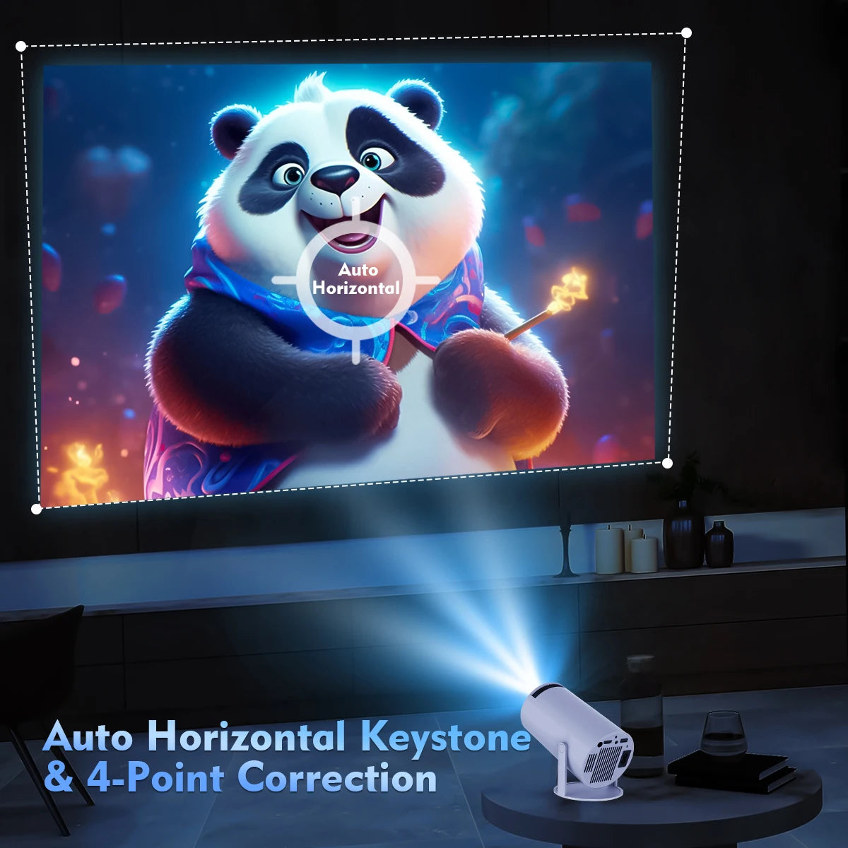 Magcubic HY300 PRO 4K Android Projector - Dual Wi-Fi 6, 260 ANSI, 1080P HD, Bluetooth 5.0, Home & Outdoor Cinema