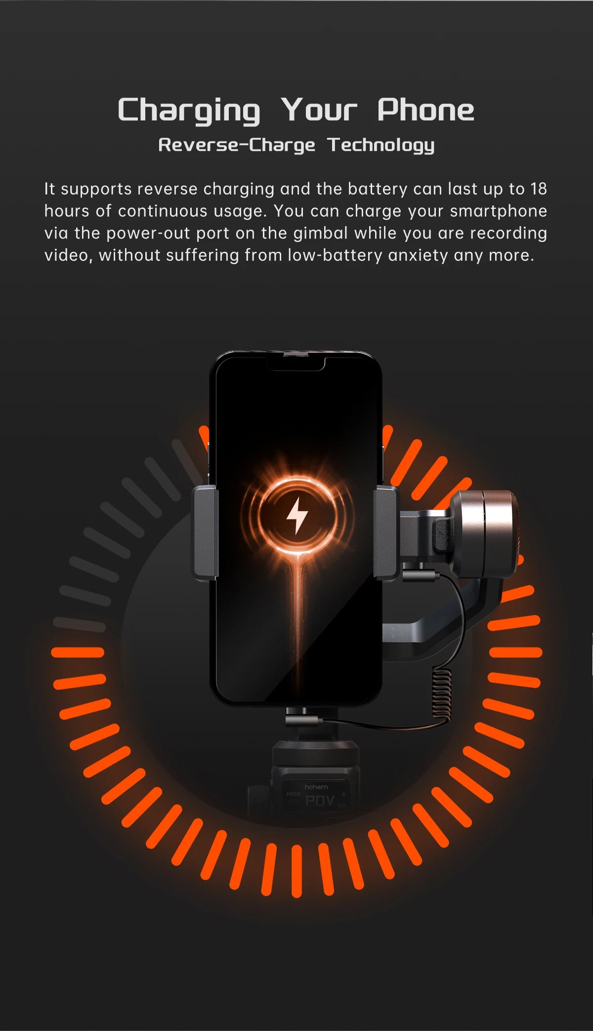 Hohem-iSteady M6 Kit Gimbal for Smartphone, 3-Axis Gimbal, AI Tracker, Fill Light, for iPhone 16 Pro Max and Android Stabilizer.