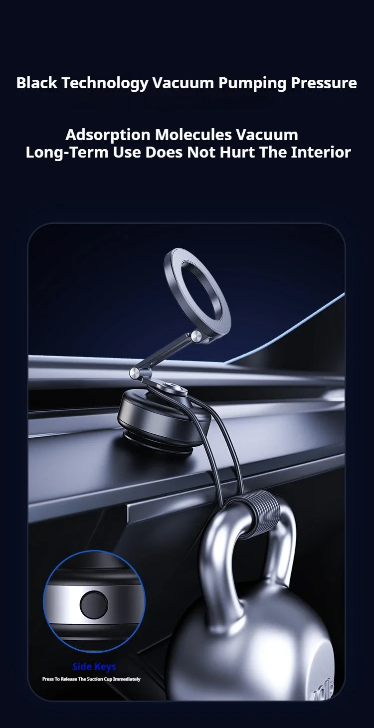 New X94 Magnetic Vacuum Adsorption Car Phone Holder 360° Rotating Strong Suction Holder for Mobile Phone Desktop Live Streaming