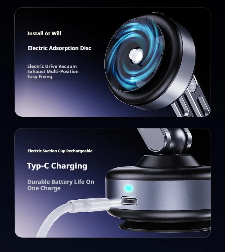 Car Magnetic Vacuum X94 & X93 Adsorption Bracket 360° Rotating, Electric Sucker Holder