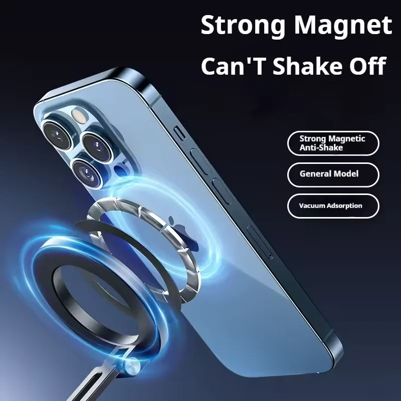 New X94 Magnetic Vacuum Adsorption Car Phone Holder 360° Rotating Strong Suction Holder for Mobile Phone Desktop Live Streaming