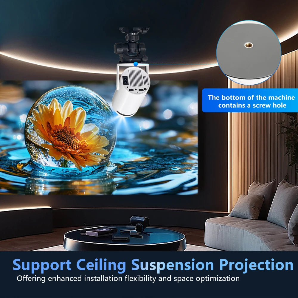 Magcubic HY300 PRO 4K Android Projector - Dual Wi-Fi 6, 260 ANSI, 1080P HD, Bluetooth 5.0, Home & Outdoor Cinema