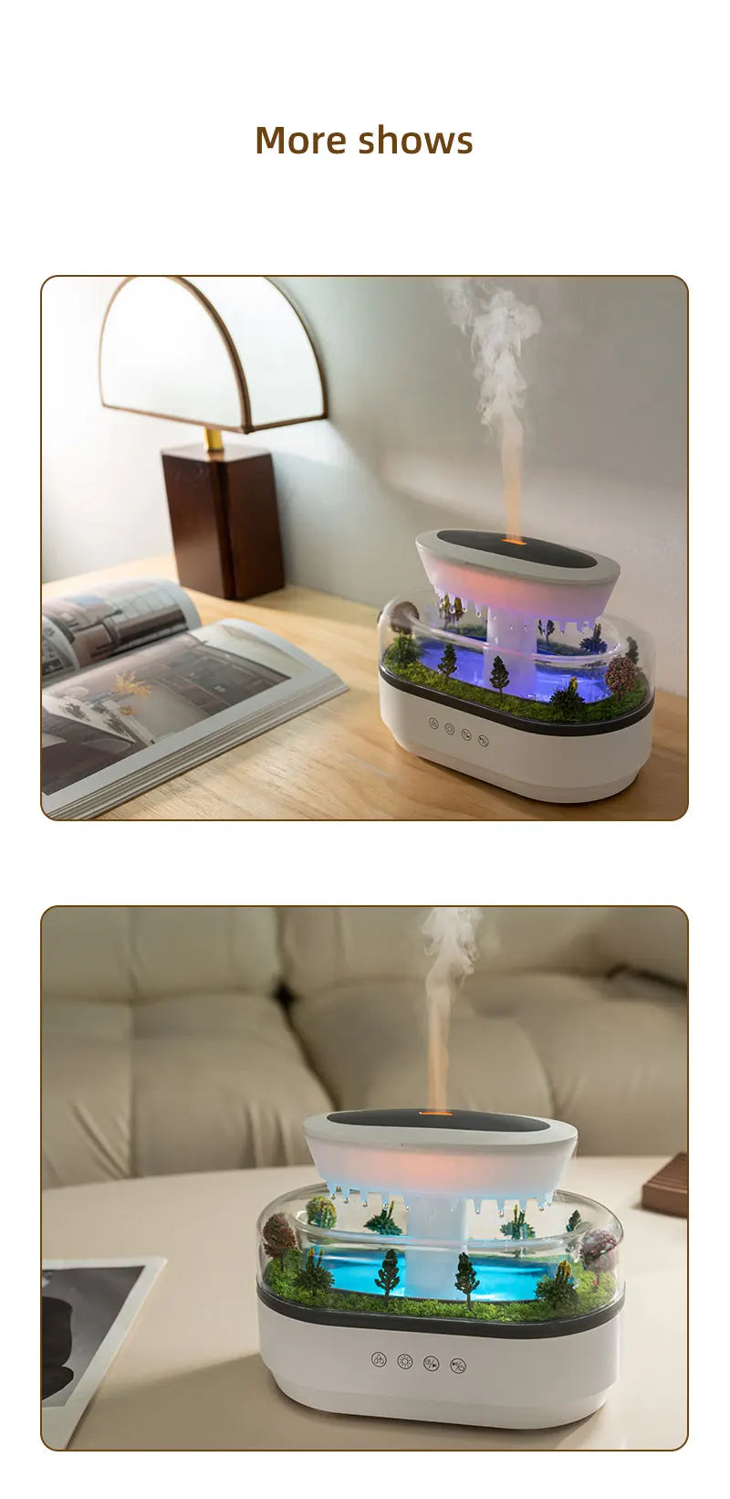 Essential Oil Diffuser & Mini Humidifier – 7 LED Night Lights, Aroma Sprayer for Yoga, Bedroom, Indoor Use, Perfect Birthday Gift