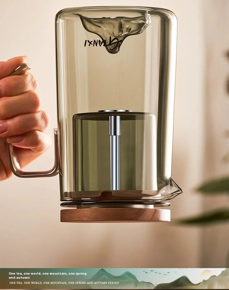 GIANXI Transparent Coffee Glass Mug – Stainless Steel Portable Handle, Drinkware for Home & Kitchen Use