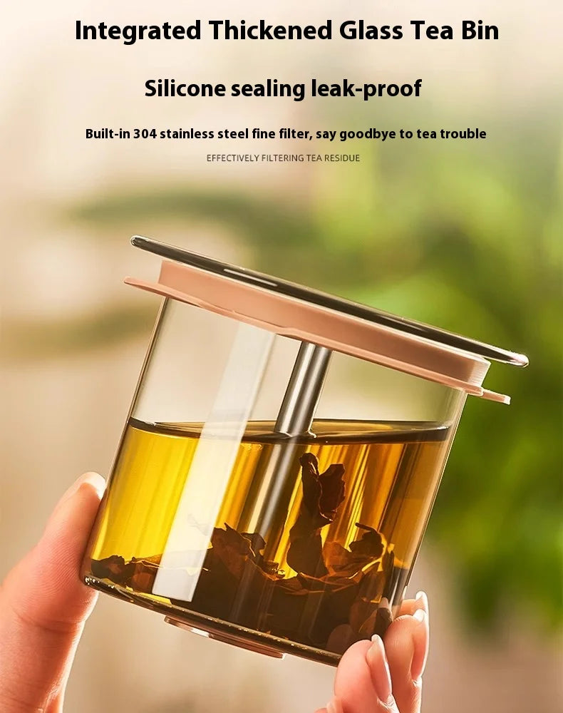 GIANXI Transparent Coffee Glass Mug – Stainless Steel Portable Handle, Drinkware for Home & Kitchen Use