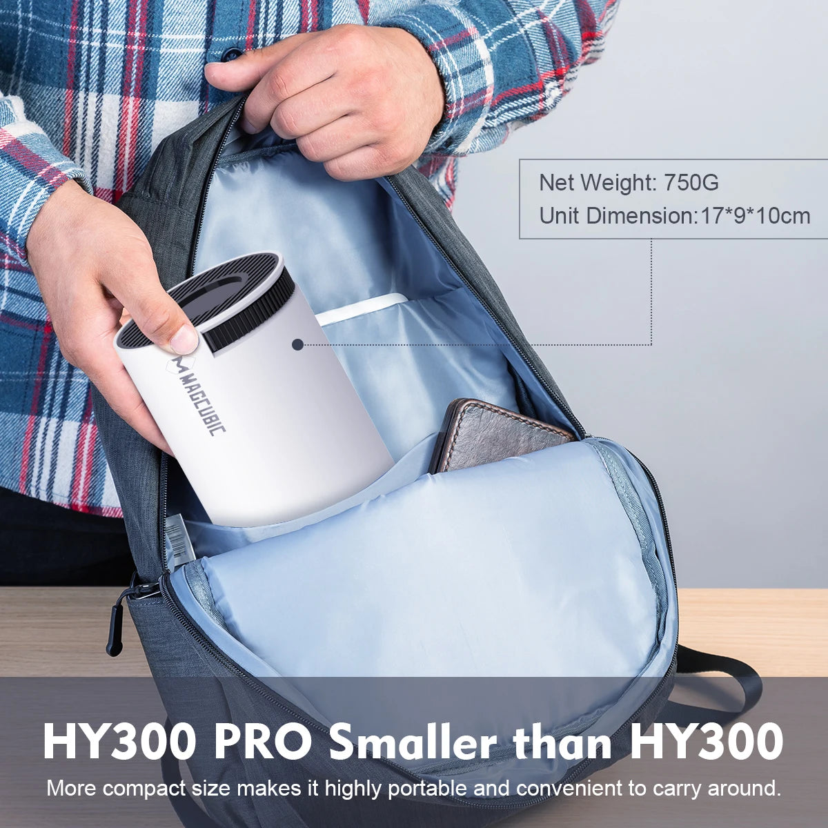 Magcubic HY300 PRO 4K Android Projector - Dual Wi-Fi 6, 260 ANSI, 1080P HD, Bluetooth 5.0, Home & Outdoor Cinema