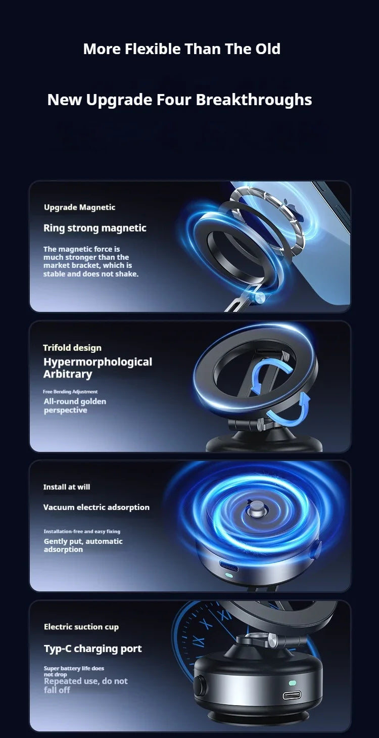 Car Magnetic Vacuum X94 & X93 Adsorption Bracket 360° Rotating, Electric Sucker Holder